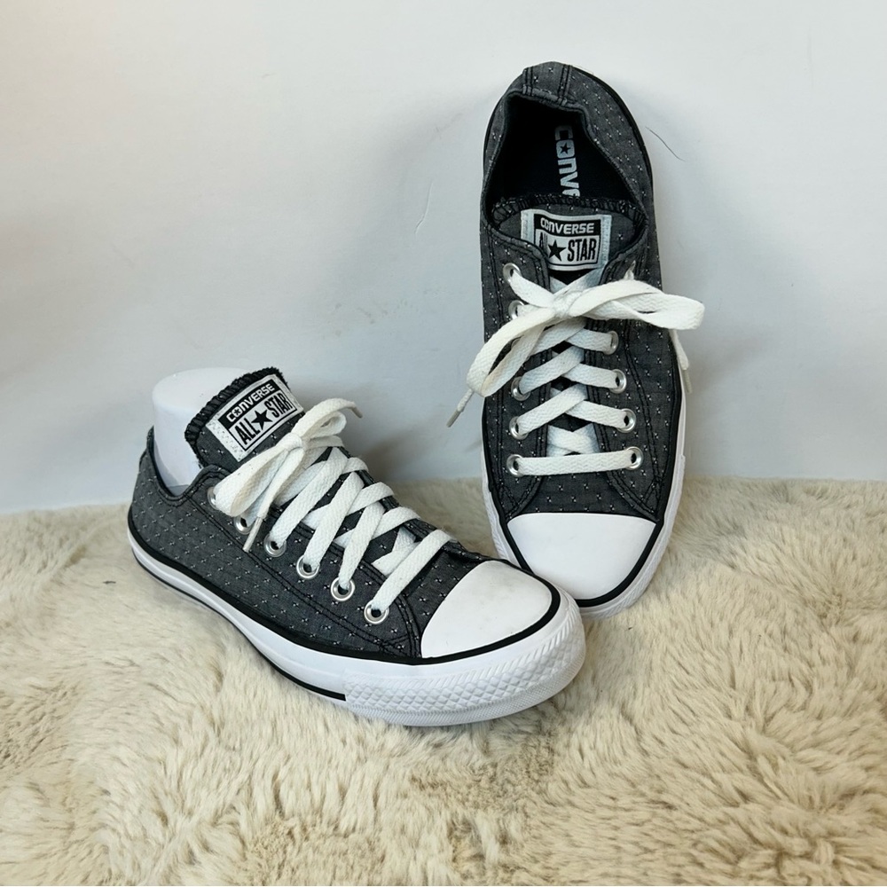 Converse  Jack Purcell Charcoal Gray and White Low‎ Top Athletic Shoes Unisex W7
